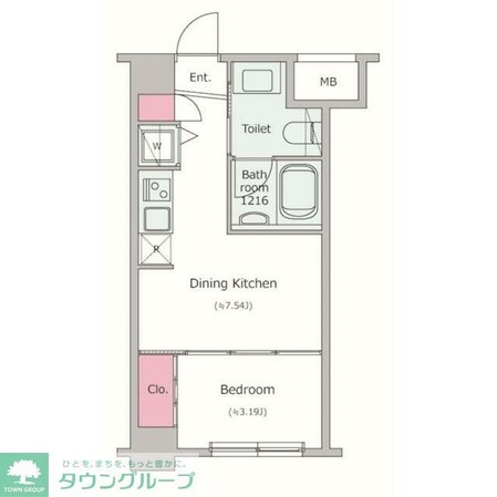 レジディア新川の物件間取画像